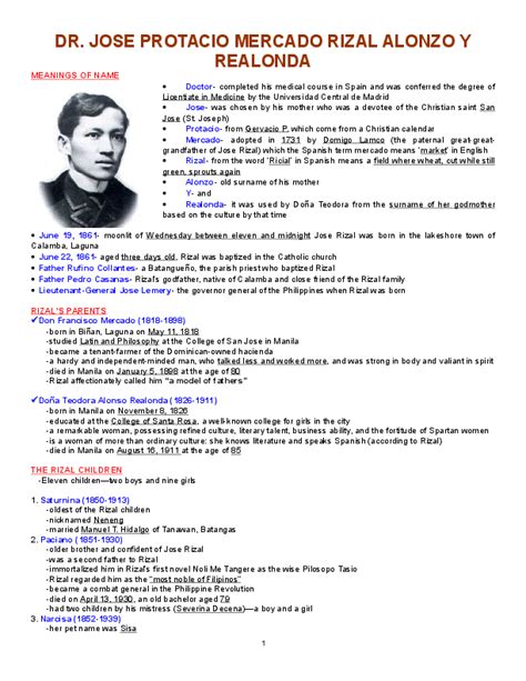 Biography Of Rizal Biography Of Dr Jose Rizal A Biography Is A Images