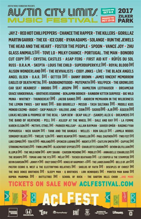 Acl Festival Books Chance The Rapper Gorillaz Red Hot Chili Peppers And Acts Web Design