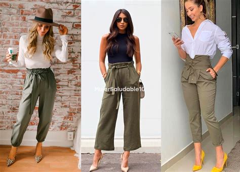 Cómo combinar un pantalón verde militar para verte elegante Mujer