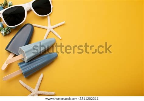 Set Unique Colorful Summer Popsicles Isolated Stock Photo 2211202311