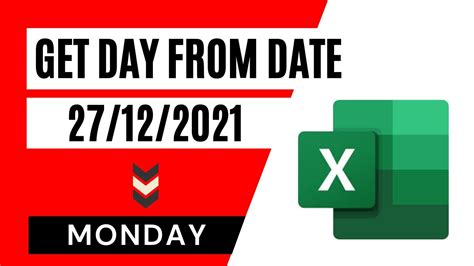 How To Get Day Name From A Date In Excel Youtube