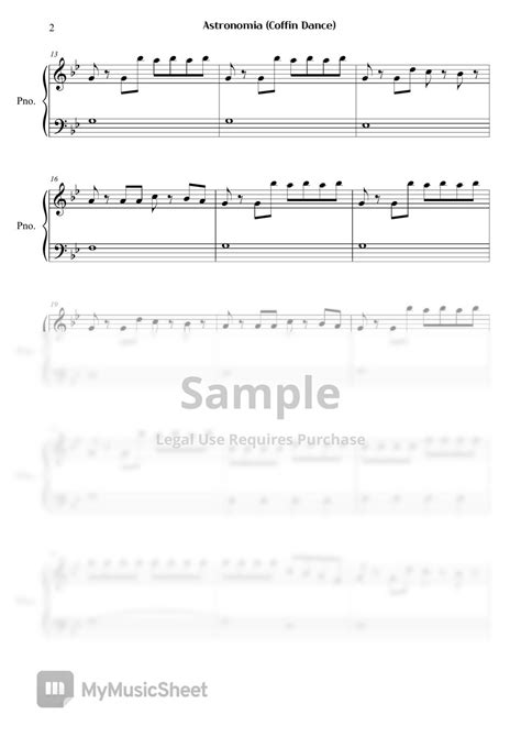 Vicetone And Tony Igy Astronomia Coffin Dance Sheets By Right Now Piano