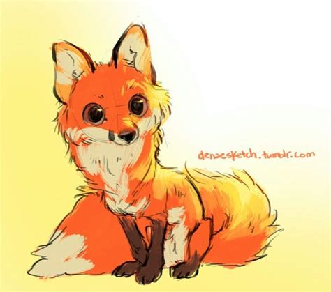 Картинки по запросу Fox Art Tumblr Cute Fox Drawing Cute Animal