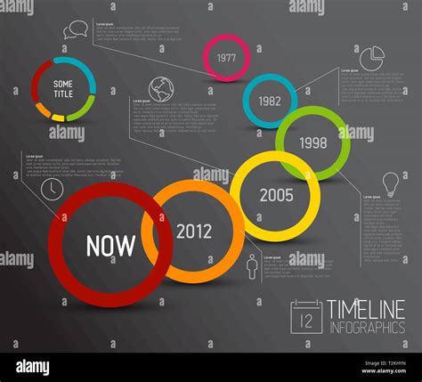 Vector Infographic Timeline Report Template With Icons Stock Vector