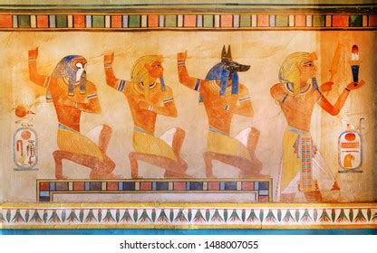 Ancient Egypt Scene Mythology Egyptian Gods Stock Photo 1488007055 | Shutterstock