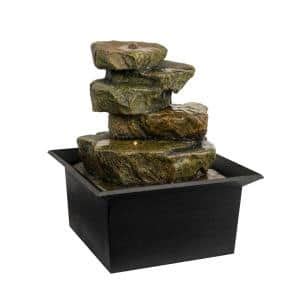 Pure Garden In Tier Indoor Cascading Waterfall Tabletop Water