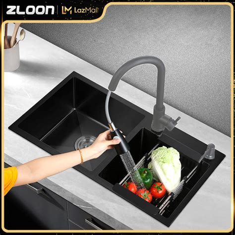 Zloon Nano Sink Kitchen Sink Stainless Steel Sinki Dapur Double