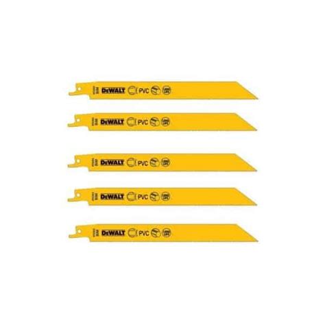 DEWALT 5 Lames de scies sabres Bi Métal 305 mm Réf DT2350