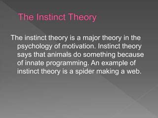 Instinct And Incentive Theory Of Motivation PPT