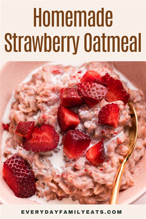 Homemade Strawberry Oatmeal Great For Breakfast Prep Recipe