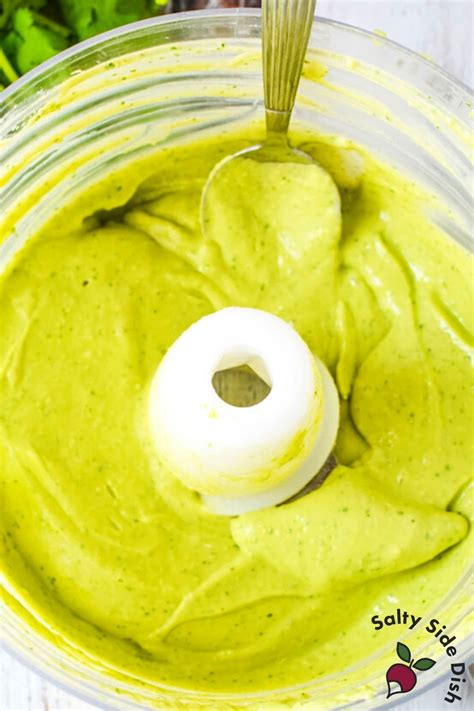 Avocado and Greek Yogurt Dressing with Cilantro Lime | SaltySideDish.com