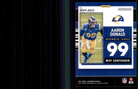 Panini Contenders Mvp Contenders Ruby Aaron Donald Los Angeles