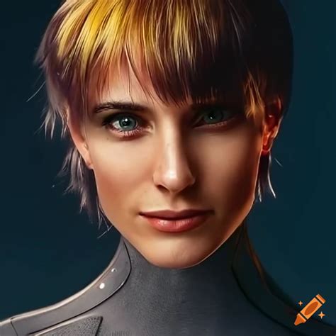 Character Design Of A Futuristic Woman On A Space Station On Craiyon