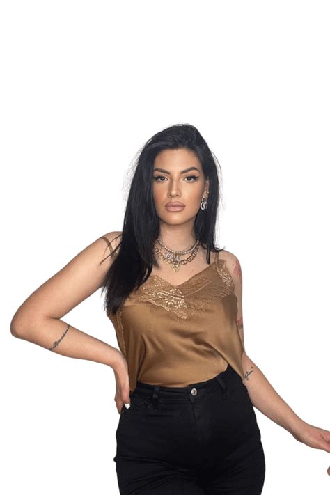 CINDERELLA SATIN LINGERIE CAMEL Deligiannidou Gr