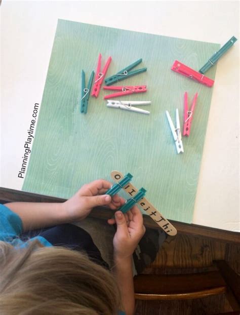 Clothes Pin Letter Recognition Activity For Kids Planning Playtime