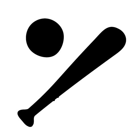 Baseball Ball Bat Vector Svg Icon Svg Repo