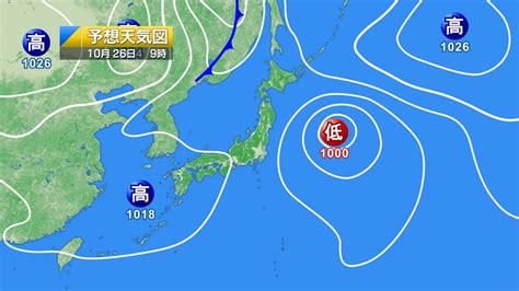 明日10月26日の天気予報 日中は広く晴天 夜は北陸や西日本日本海側に雷雲近づく そらくら