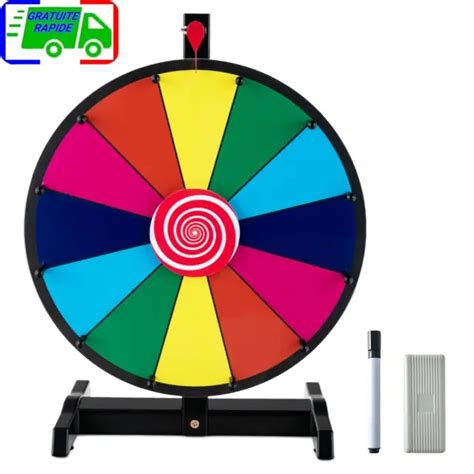 ROUE DE LA Fortune 15 Pouces Dia 38 Cm 12 Emplacements Prize Wheel