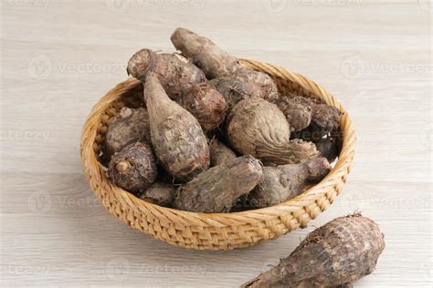 Taro Talas Belitung Kimpul Or Bentul Are Starchy Tubers That Can Be Eaten Served Boiled Or