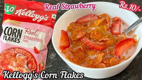 Kelloggs Strawberry Cornflakes Kelloggs Corn Flakes With Real