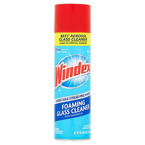 Windex Foaming With Ammonia D Provides Unbeatable Streak Free Shine Glass Cleaner