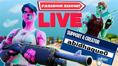 Fortnite Fashion Show LIVE Custom Matchmaking Skin Competition ALL