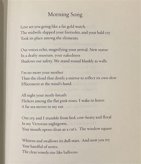 [POEM] Morning Song, by Sylvia Plath. : r/Poetry