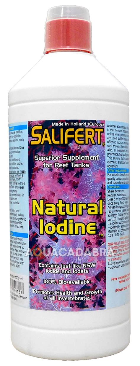 SALIFERT NATURAL IODINE AQUARIUM ADDITIVE SUPPLEMENT INVERTEBRATES FISH