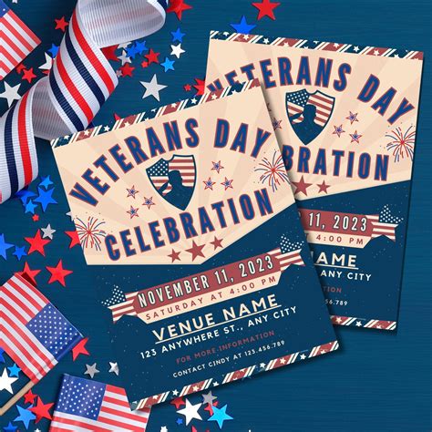 Veterans Day Celebration Flyer Invitation Template Veteran S Day Flyer