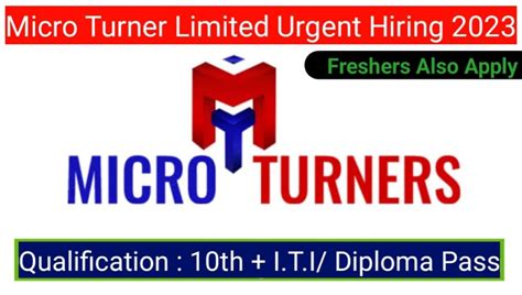 ITI Campus Placement 2023 Micro Turner Pvt Ltd Company Job Vecancy In