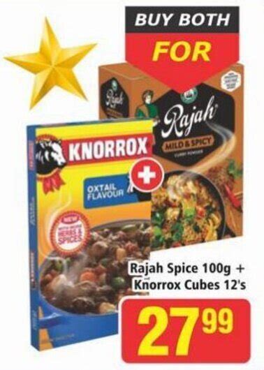 Rajah Spice 100g Knorrox Cubes 12s Offer At Frontline