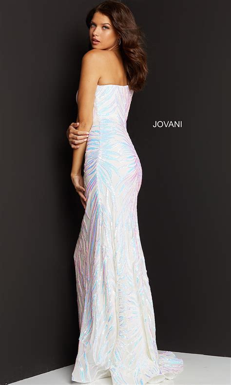 One Shoulder Jovani Long Sequin Prom Dress Promgirl