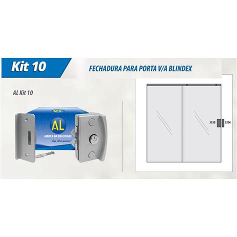 KIT 10 AL FECHADURA PARA PORTA V A BLINDEX Shopee Brasil