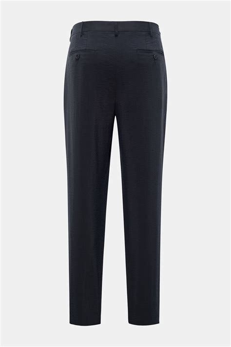 Giorgio Armani Silk Trousers Navy Braun Hamburg