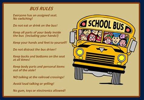 Bus Rules School Bus Safety Bus Safety School Bus