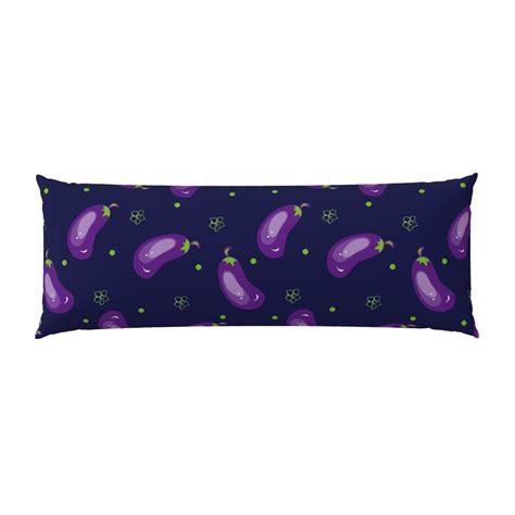 Junzan Body Pillow Cover Eggplant Throw Pillow Covers Long Pillow Case