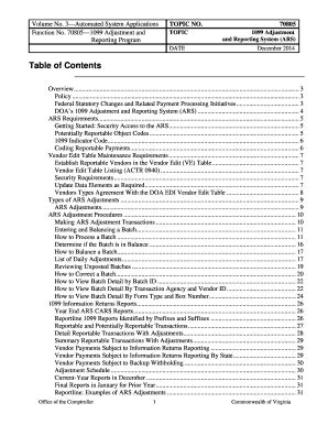 Fillable Online Doa Virginia 1099 Adjustment And Reporting System Doa