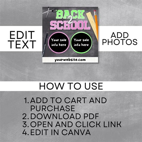 Back to School Flyer Sale Flyer Canva Template Back to - Etsy