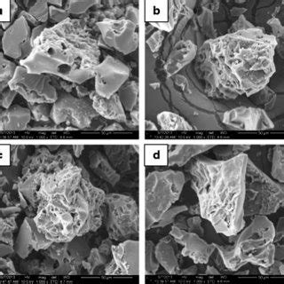 Sem Images Of Activated Carbon A Ac B Ac Hp C Ac Sa D Ac Na