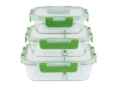 Ernesto Glass Food Storage Containers Pack Lidl Great Britain