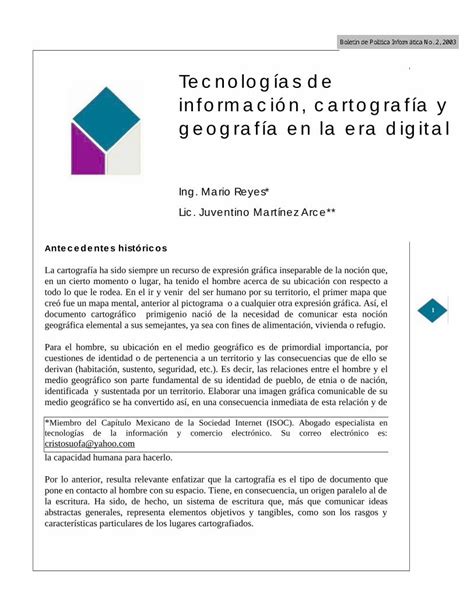 Pdf Tecnolog As De Informaci N Cartograf A Y Geograf A En La