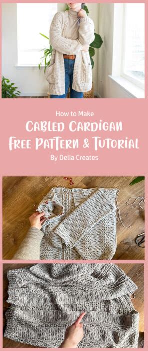 Comfy Cable Cardigan Free Crochet Pattern Ideas Carolinamontoni