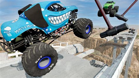 Insane Obstacle Course High Speed Jumps And Crashes 30 BeamNG Drive