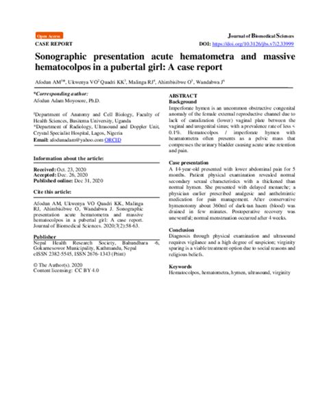 (PDF) Sonographic presentation acute hematometra and massive ...