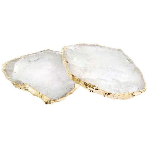 Kivita Coasters In Crystal And 24 Karat Gold By Anna New York For Sale