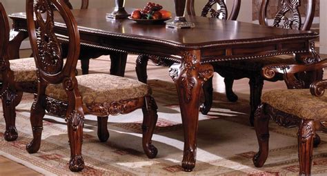 Tuscany Ii Antique Cherry Rectangular Leg Dining Table From Furniture Of America Cm3845ch T