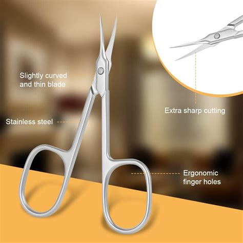 Curved Blade Cuticle Scissors For Women Multi Purpose Manicure Tool