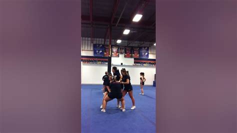 Cheerleading Kick Double Basket Toss Youtube