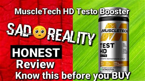 Muscle Tech Test Hd Elite Testosterone Booster Honest Review With Lab