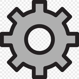 Cog Gear Yellow Vector Icon PNG Citypng